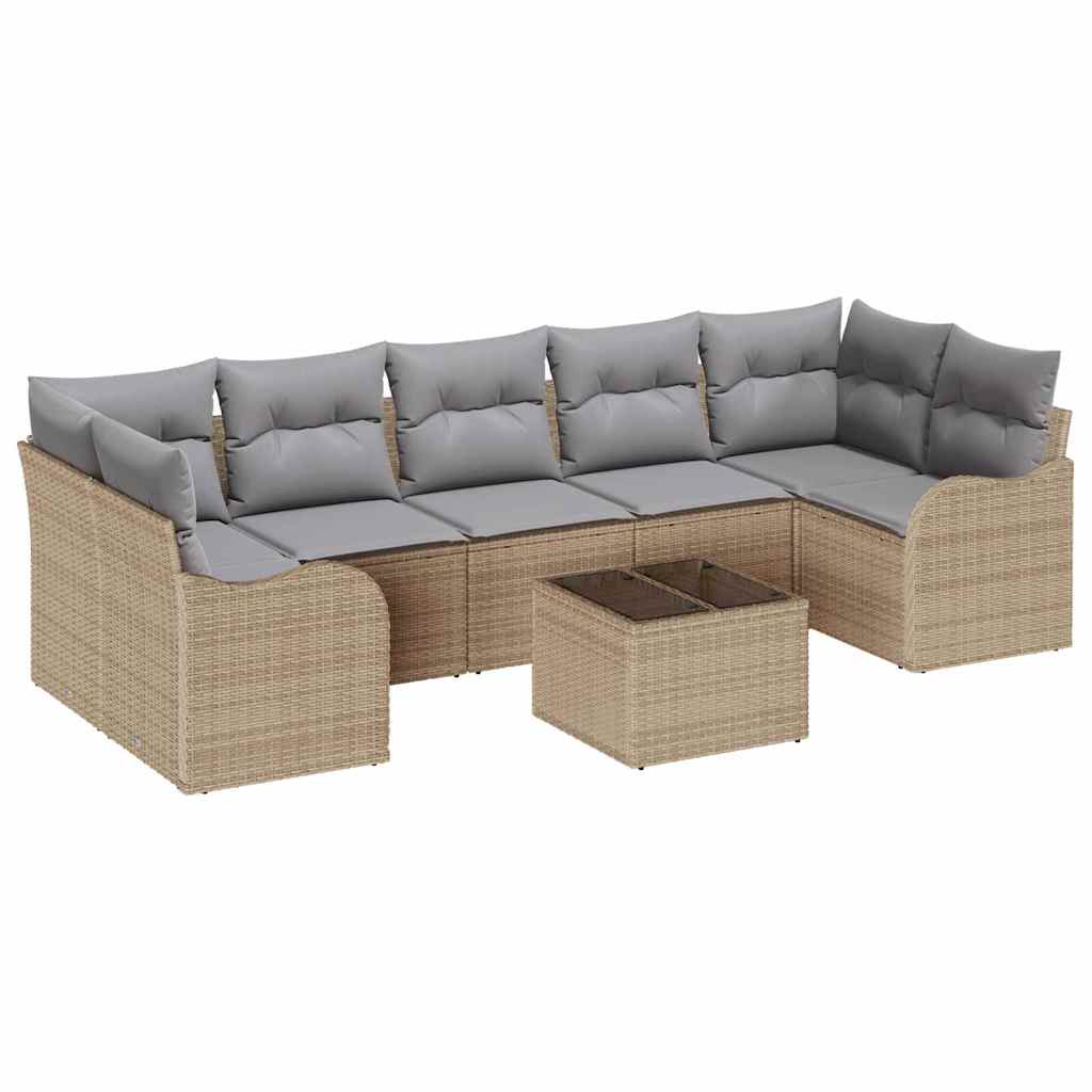 Havesofa Sæt Beige 55 x 55 x 37 cm polyrattan