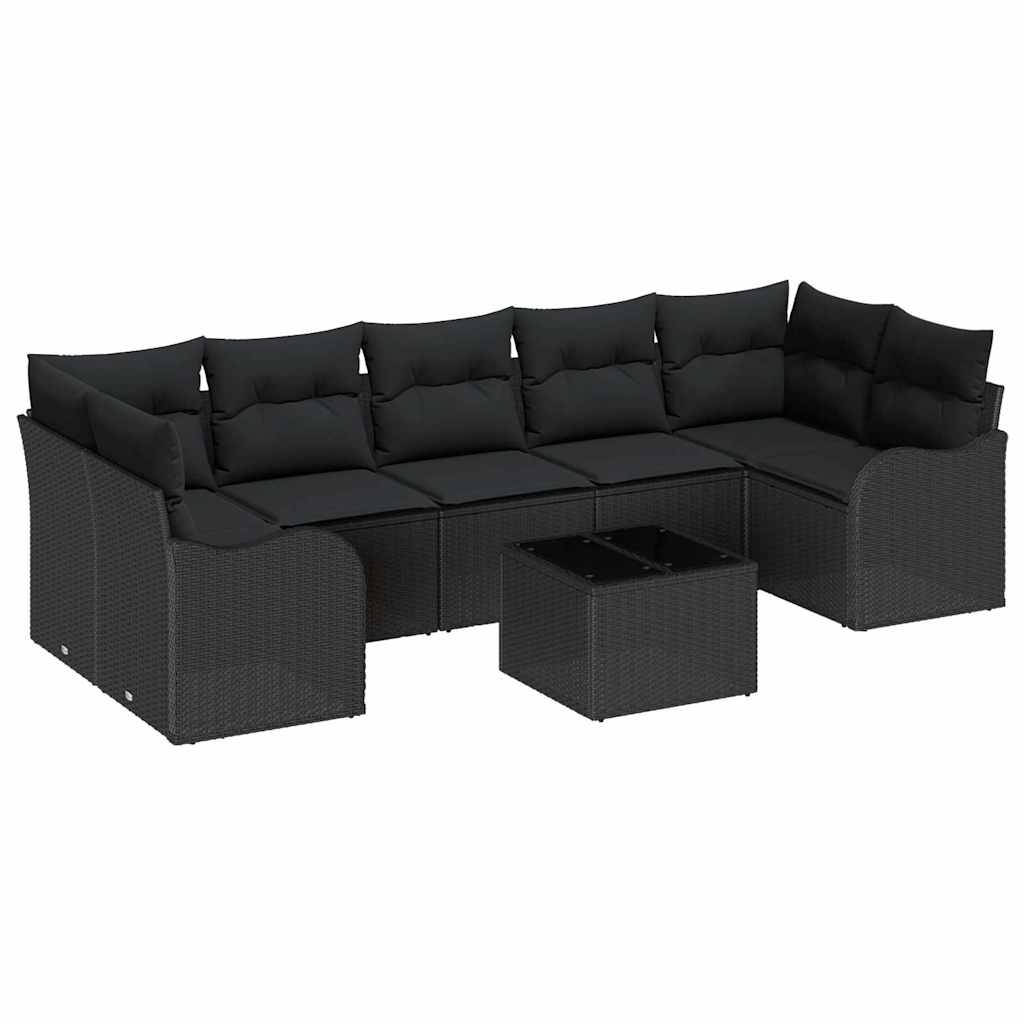Havesofa Sæt Sort 55 x 55 x 37 cm polyrattan
