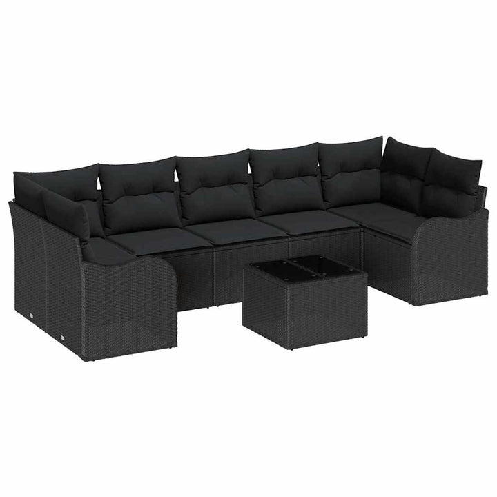 Havesofa Sæt Sort 55 x 55 x 37 cm polyrattan