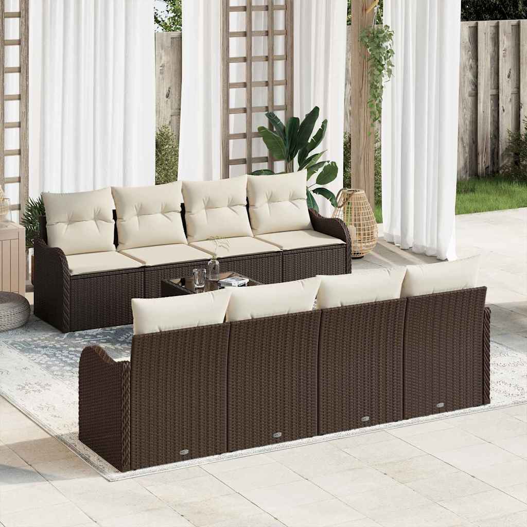 Havesofa Sæt Brun 55 x 55 x 37 cm polyrattan