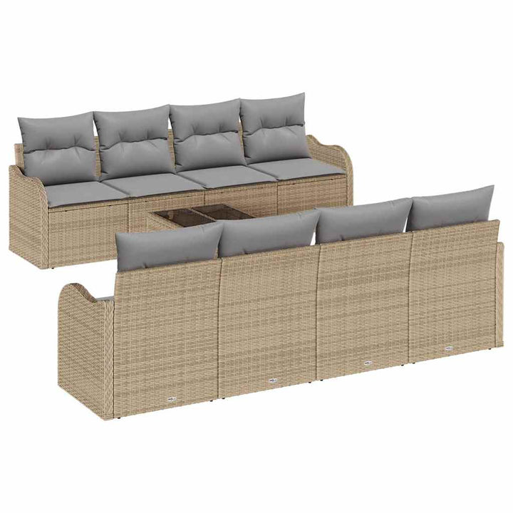 Havesofa Sæt Beige 55 x 55 x 37 cm polyrattan
