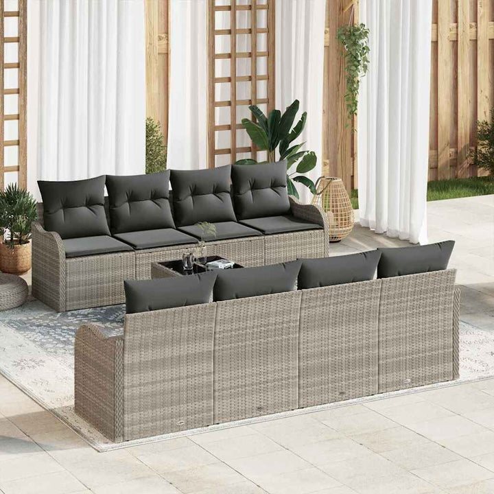 Havesofa Sæt Lysegrå 55 x 55 x 37 cm polyrattan