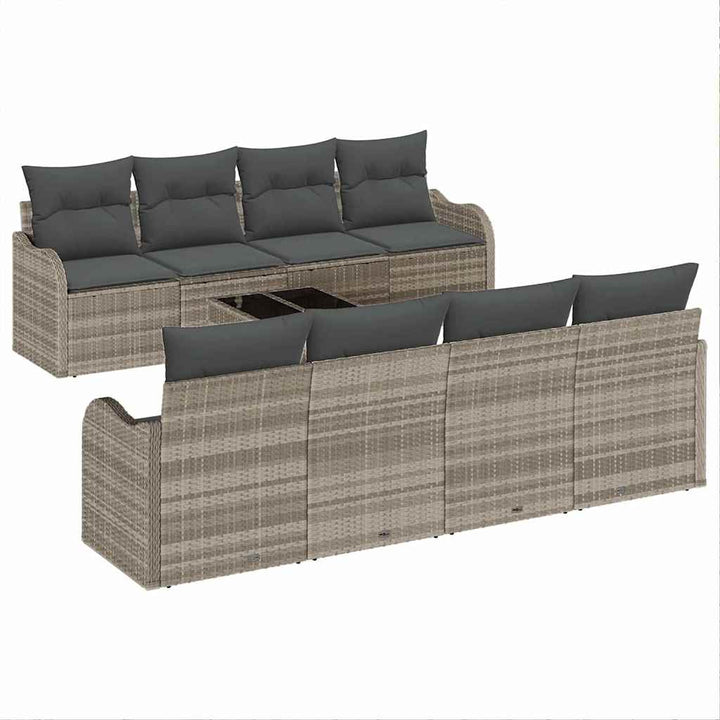 Havesofa Sæt Lysegrå 55 x 55 x 37 cm polyrattan