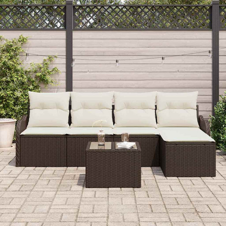 Havesofa Sæt Brun polyrattan