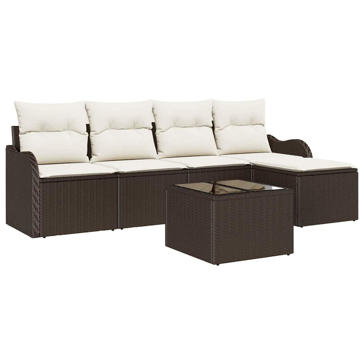 Havesofa Sæt Brun polyrattan