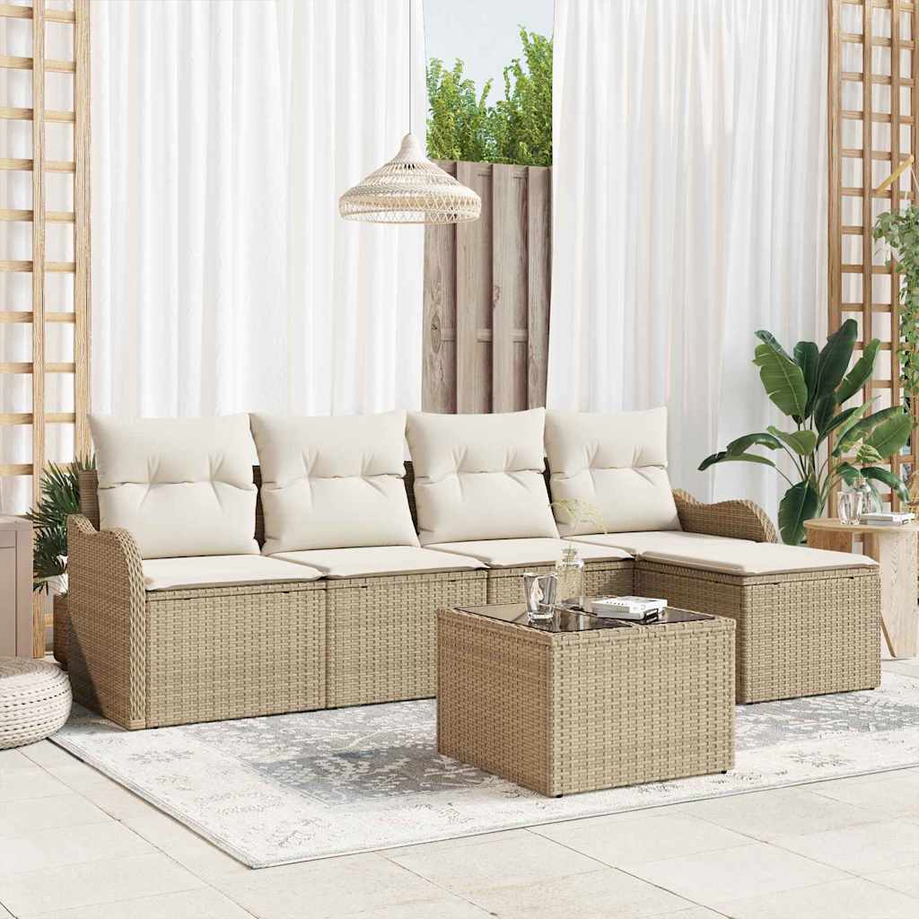 Havesofa Sæt Beige polyrattan