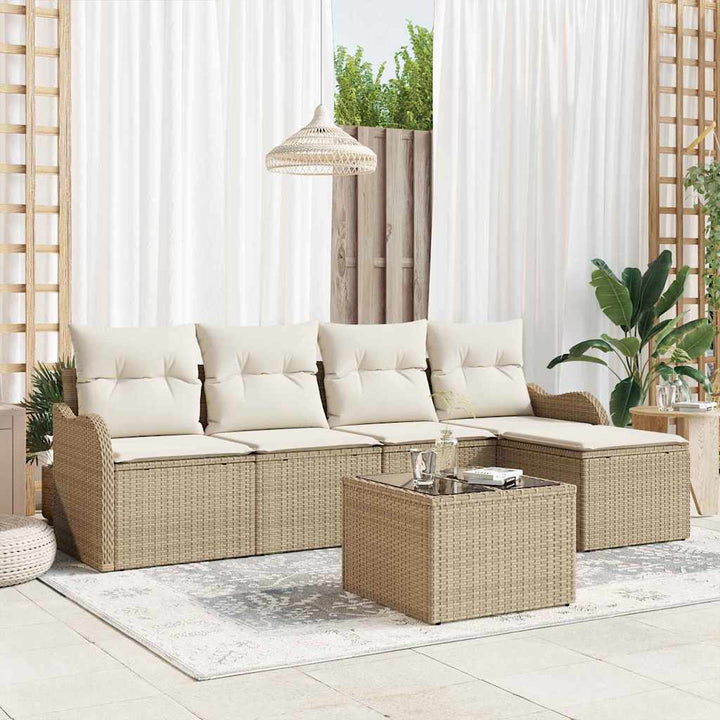 Havesofa Sæt Beige polyrattan