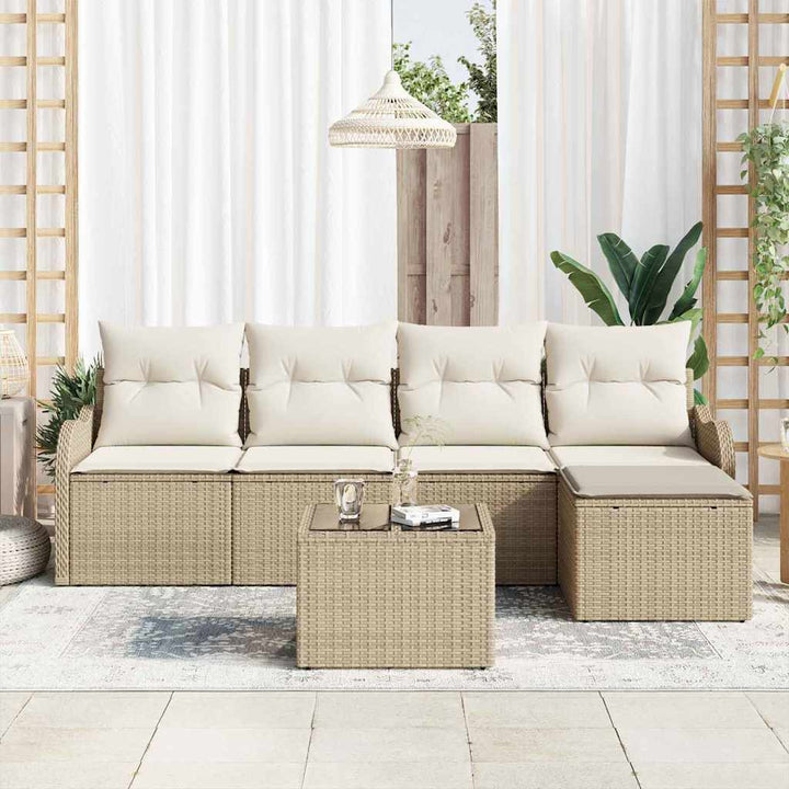 Havesofa Sæt Beige polyrattan