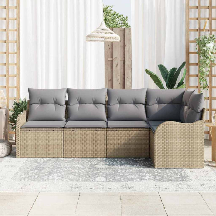 Havesofa Sæt Beige polyrattan
