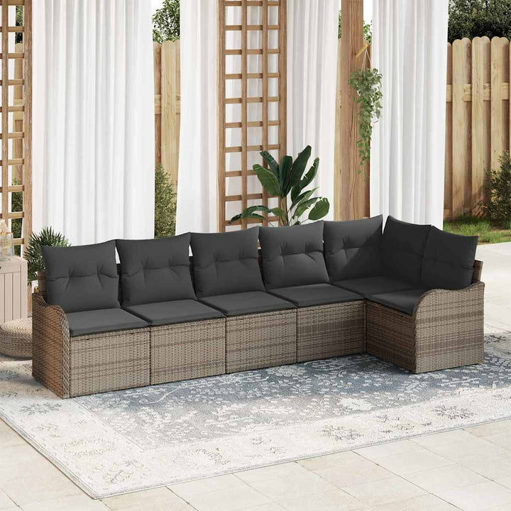 Havesofa Sæt Grå polyrattan