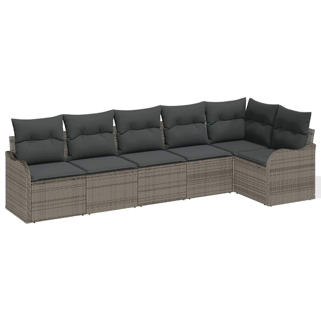 Havesofa Sæt Grå polyrattan