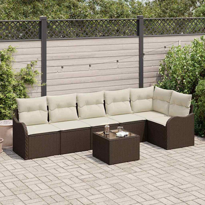 Havesofa Sæt Brun polyrattan