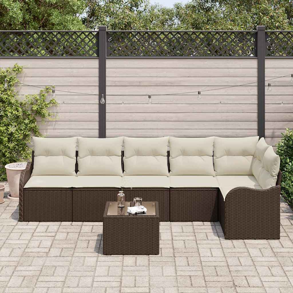 Havesofa Sæt Brun polyrattan