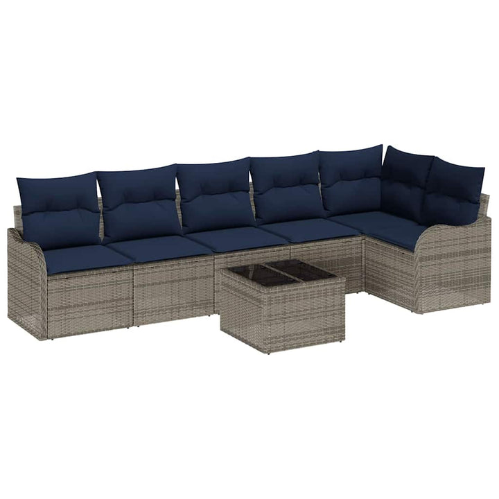 Havesofa Sæt Grå polyrattan