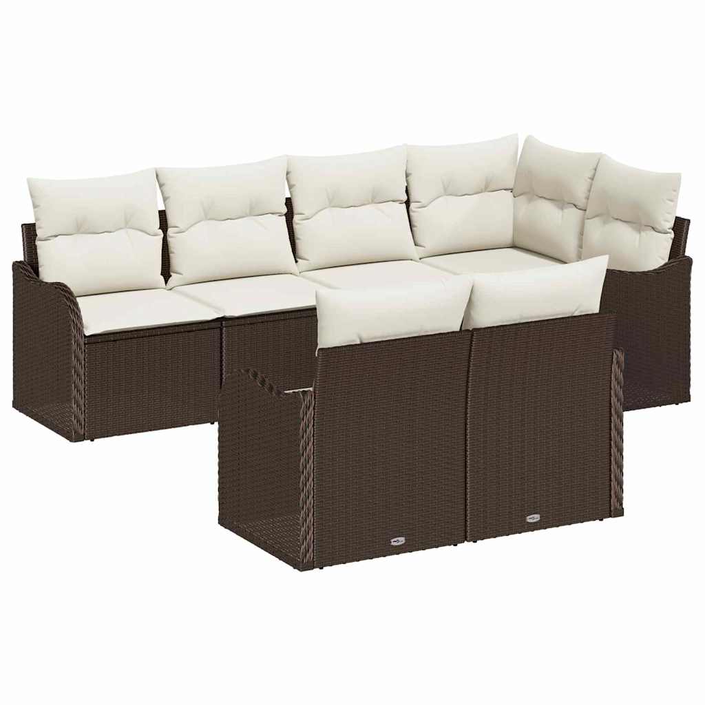 Havesofa Sæt Brun polyrattan