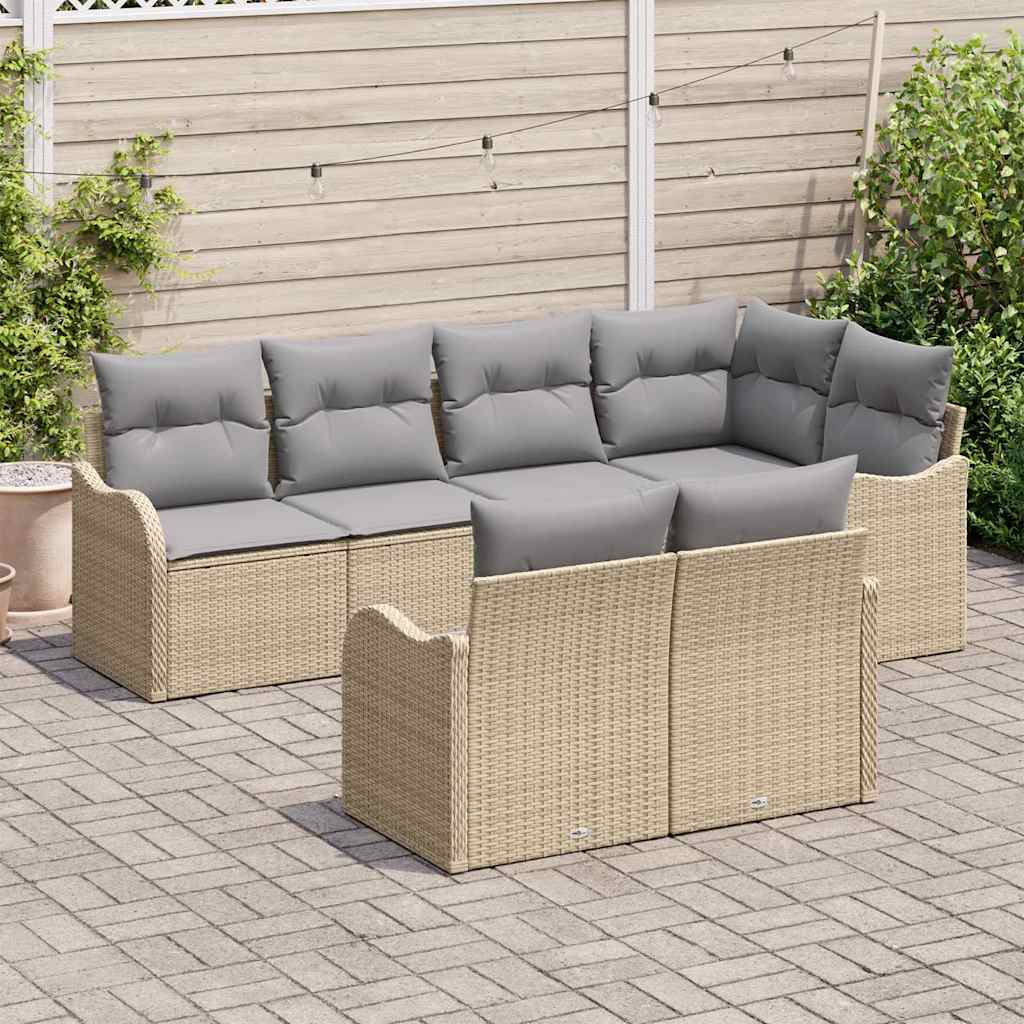 Havesofa Sæt Beige polyrattan