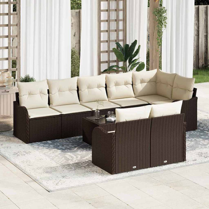 Havesofa Sæt Brun polyrattan