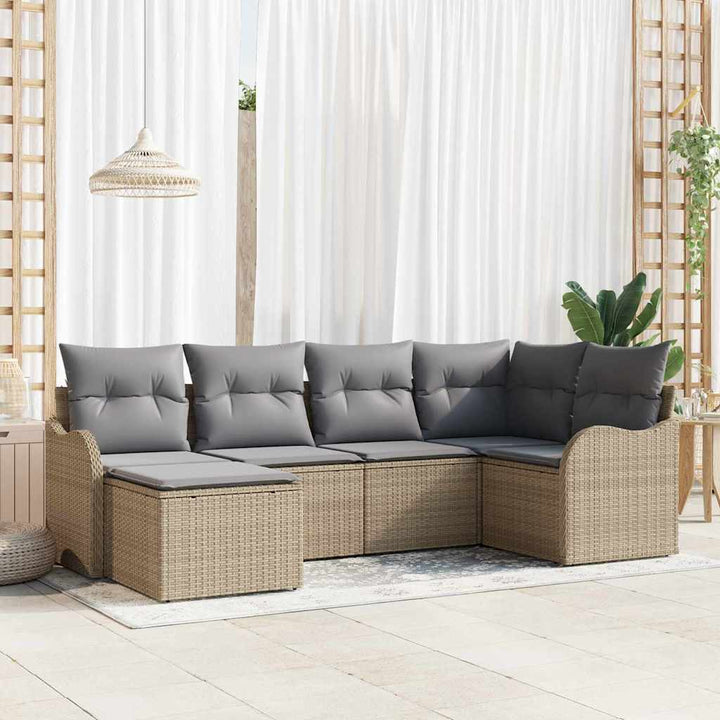 Havesofa Sæt Beige polyrattan