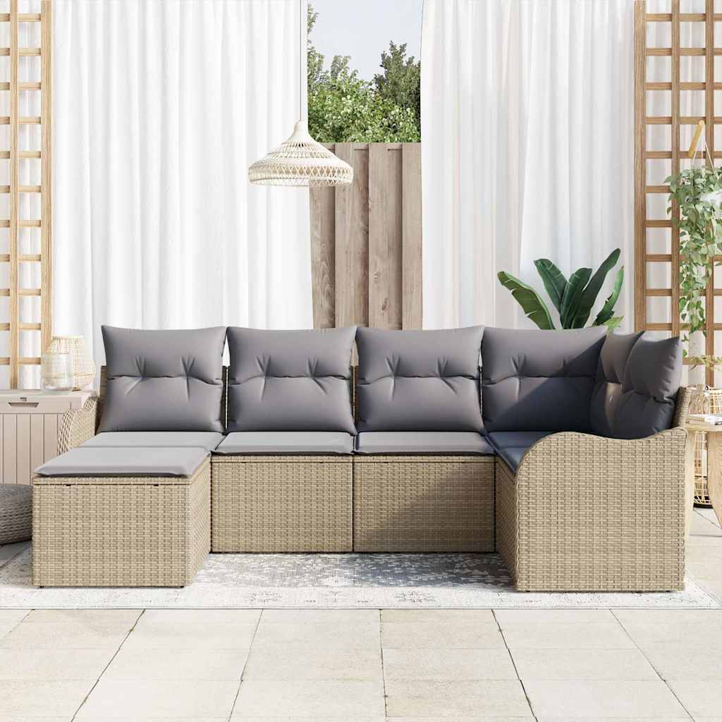 Havesofa Sæt Beige polyrattan