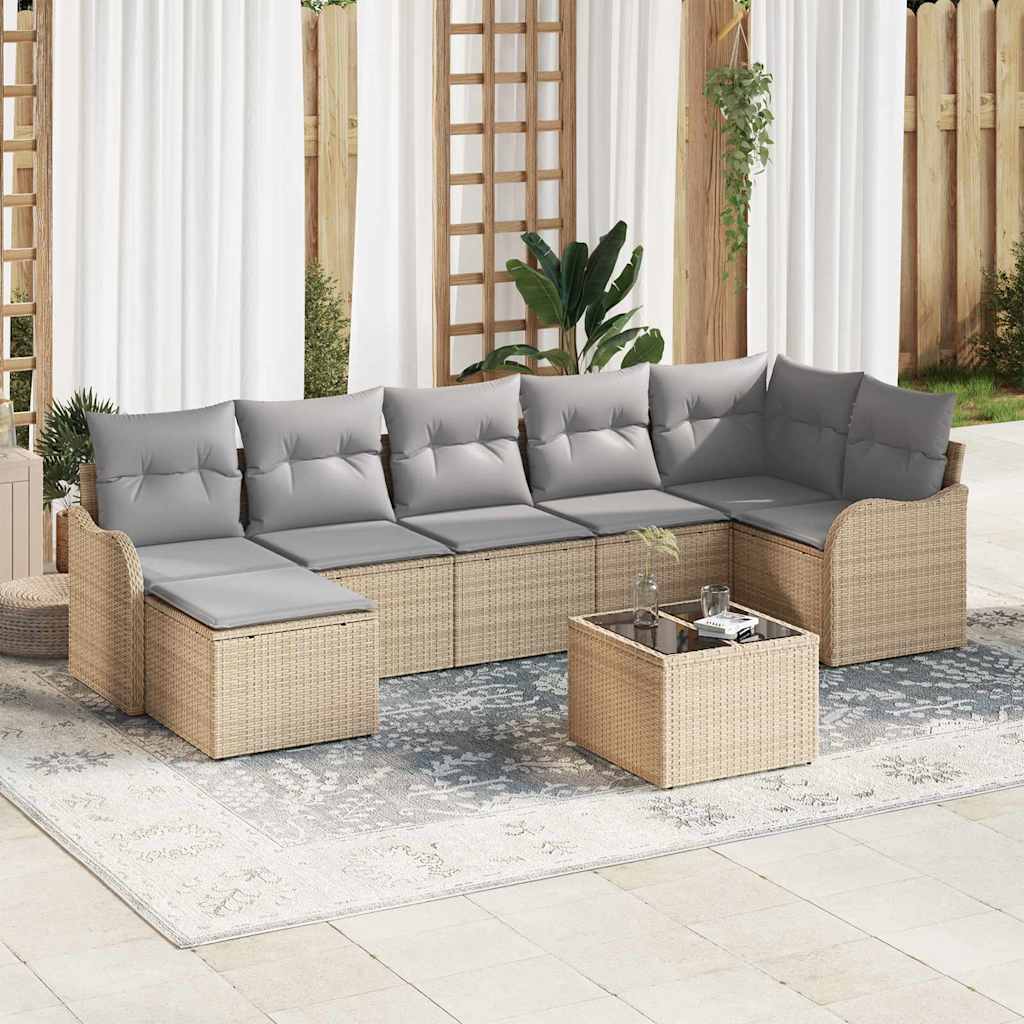 Havesofa Sæt Beige polyrattan