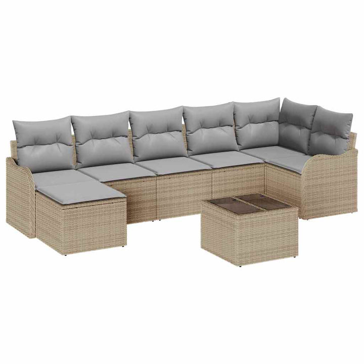 Havesofa Sæt Beige polyrattan