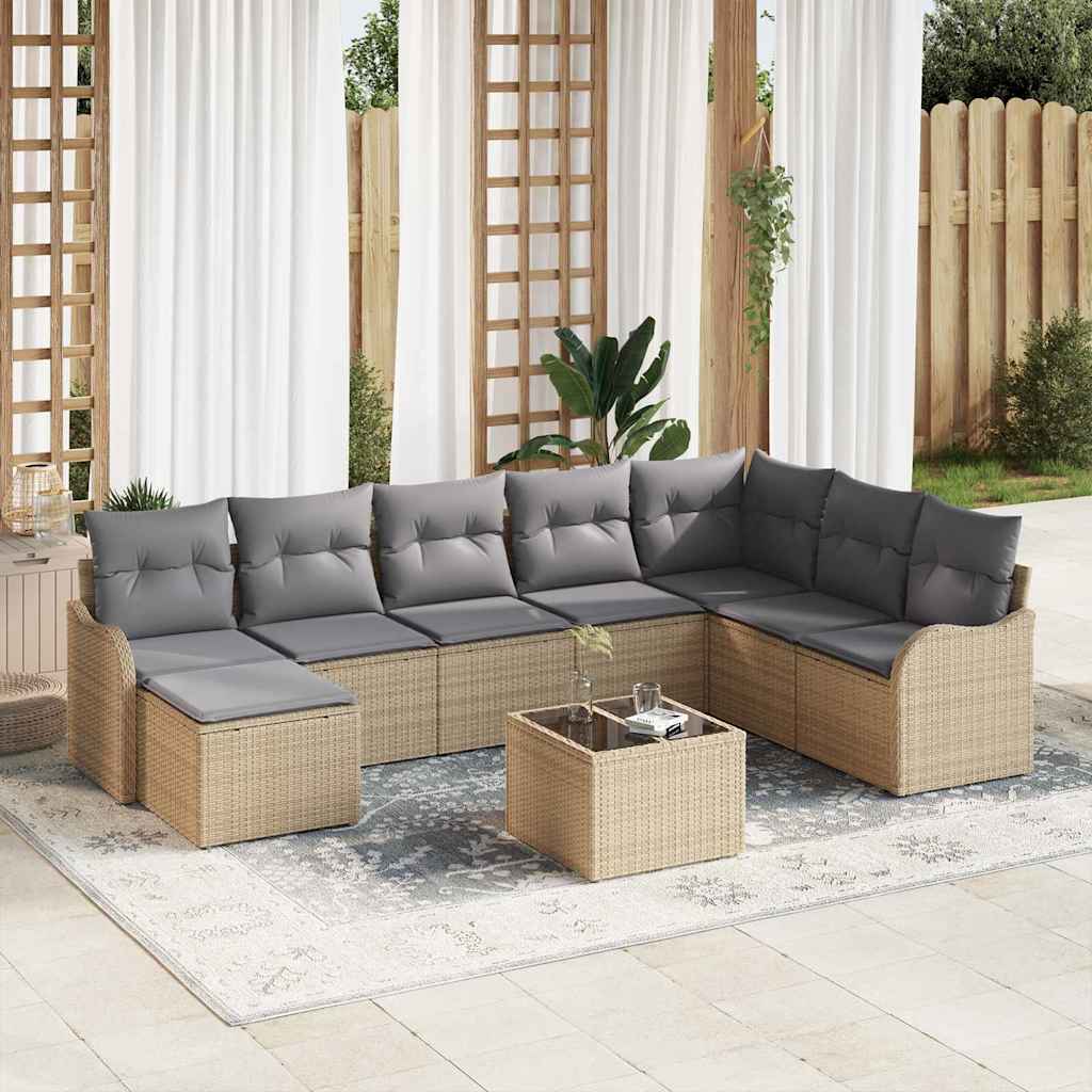 Havesofa Sæt Beige polyrattan