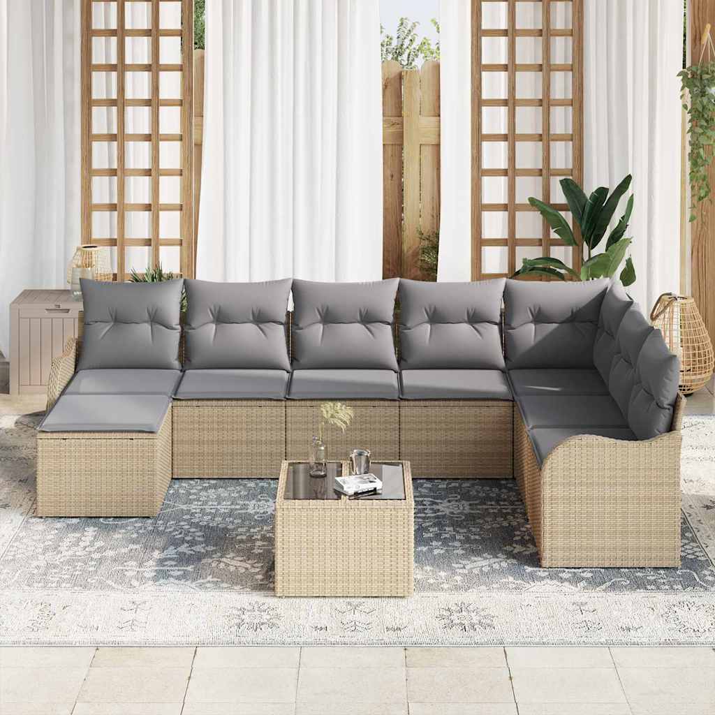 Havesofa Sæt Beige polyrattan
