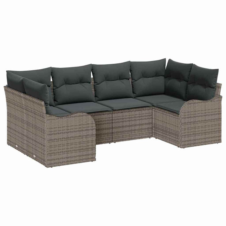 Havesofa Sæt Grå polyrattan