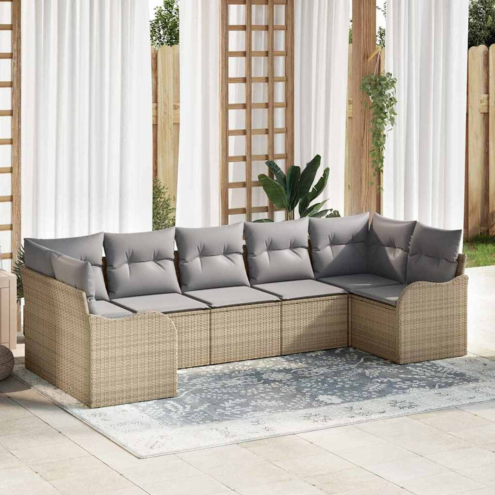 Havesofa Sæt Beige polyrattan