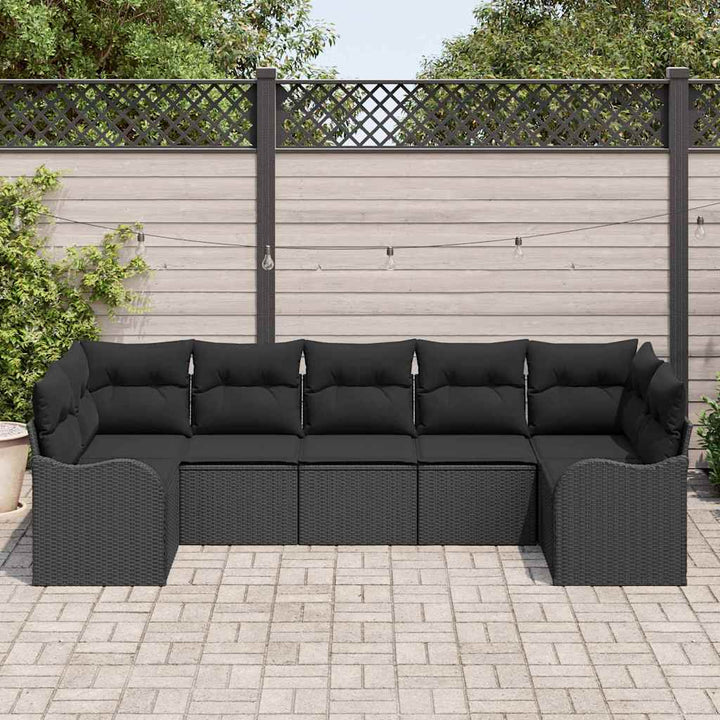Havesofa Sæt Sort polyrattan