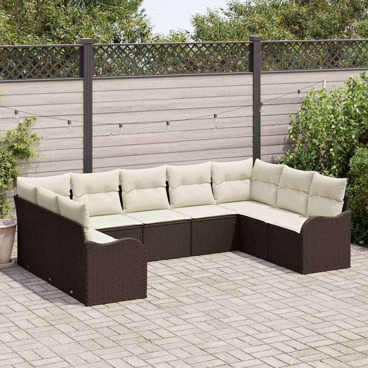 Havesofa Sæt Brun polyrattan