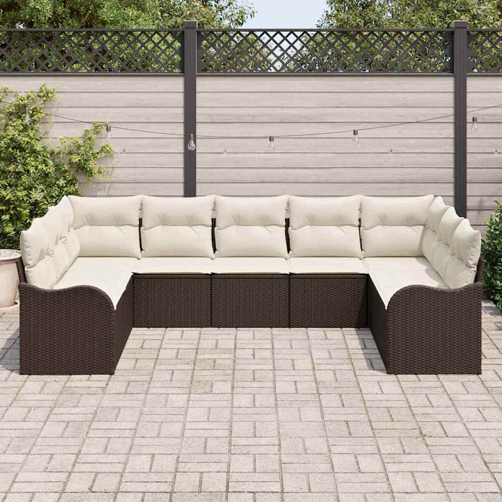 Havesofa Sæt Brun polyrattan