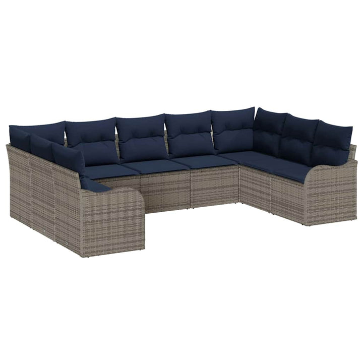 Havesofa Sæt Grå polyrattan