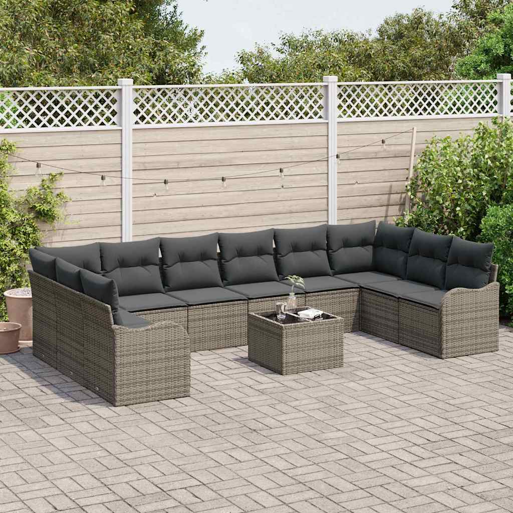 Havesofa Sæt Grå 55 x 55 x 37 cm polyrattan