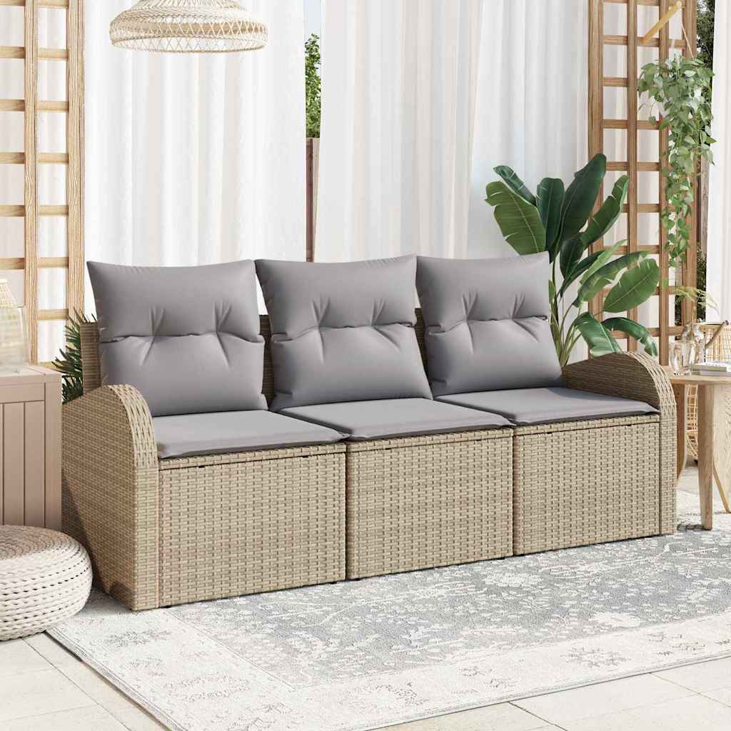 Havesofa Sæt Beige polyrattan