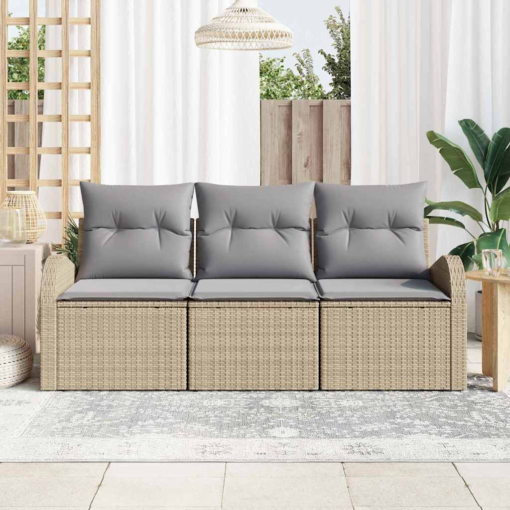 Havesofa Sæt Beige polyrattan
