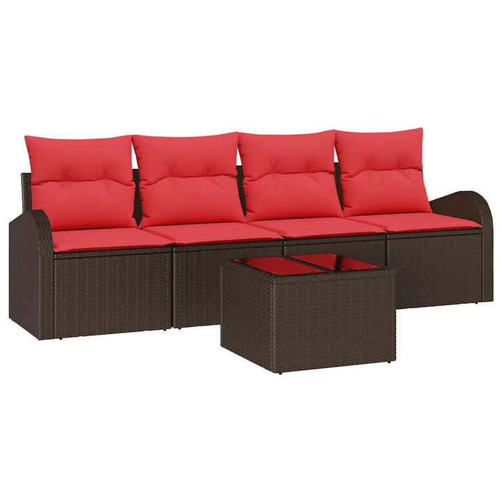 Havesofa Sæt Brun 55 x 55 x 37 cm polyrattan
