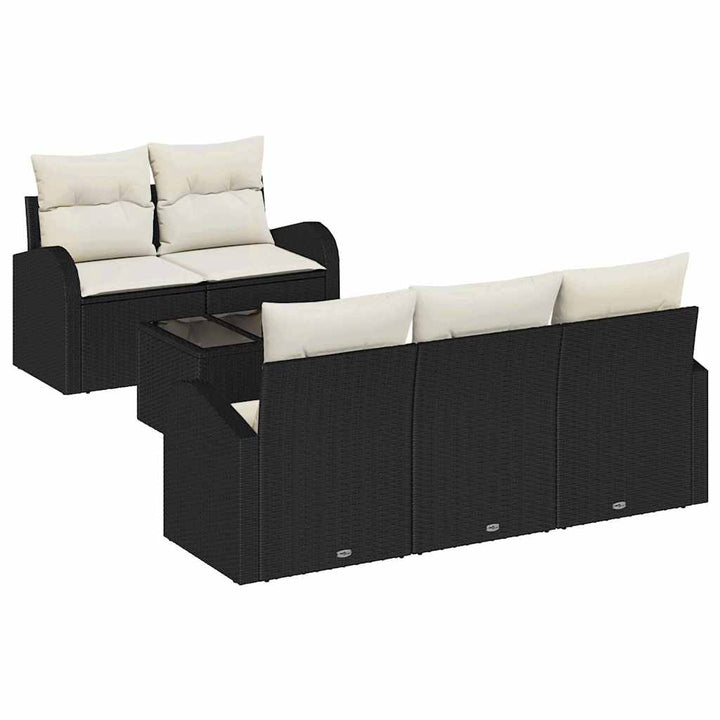Havesofa Sæt Sort 55 x 55 x 37 cm polyrattan