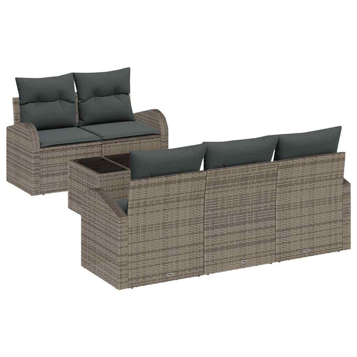 Havesofa Sæt Grå 55 x 55 x 37 cm polyrattan