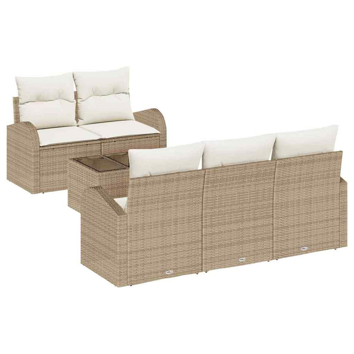 Havesofa Sæt Beige 55 x 55 x 37 cm polyrattan