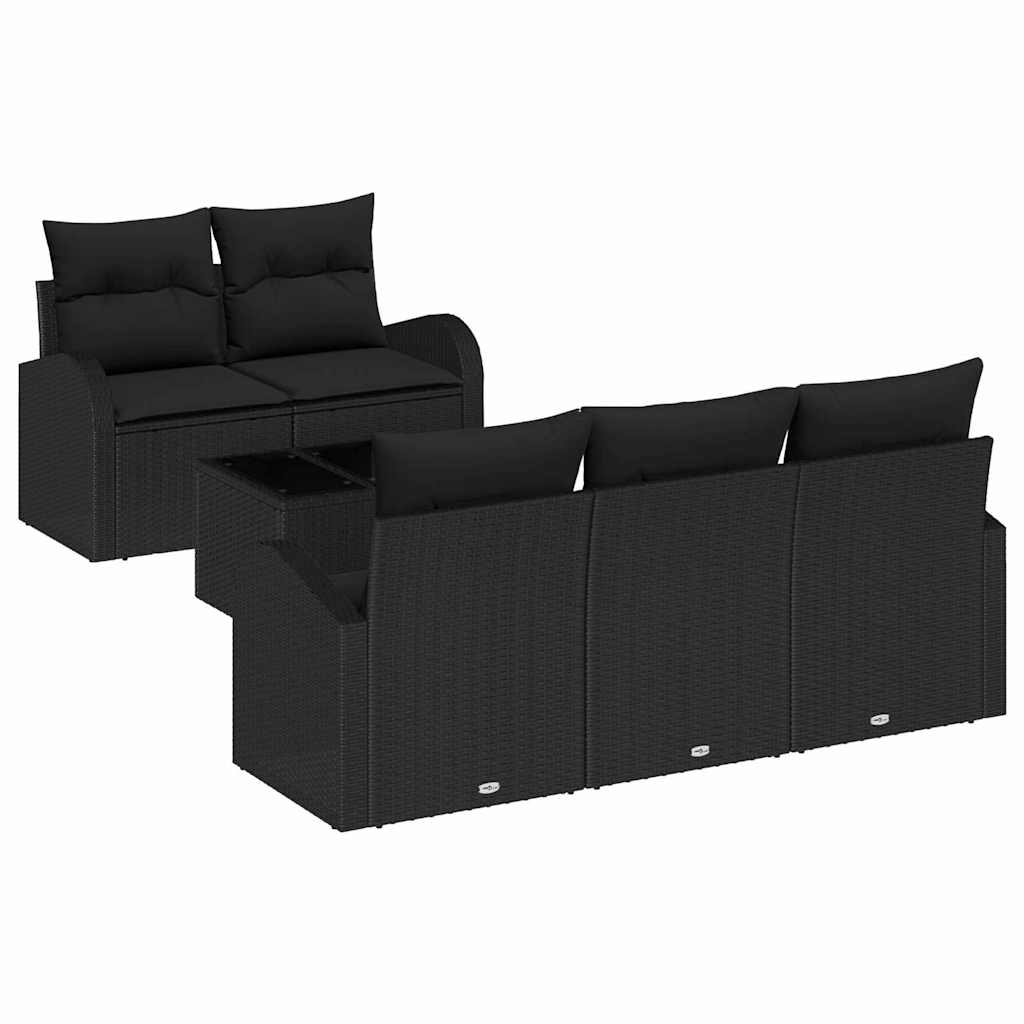 Havesofa Sæt Sort 55 x 55 x 37 cm polyrattan