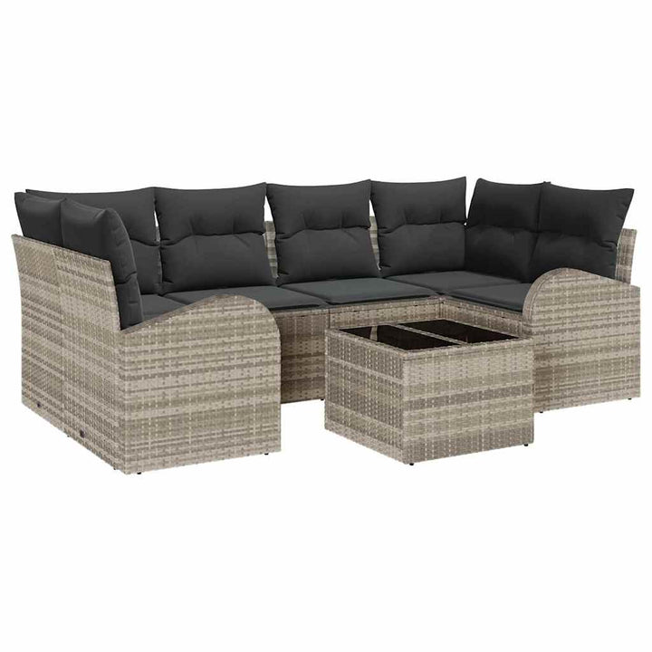 Havesofa Sæt Lysegrå 55 x 55 x 37 cm polyrattan