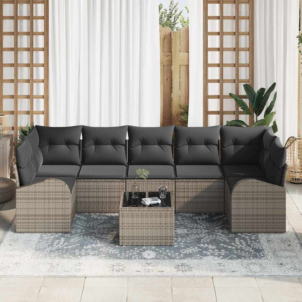 Havesofa Sæt Grå 55 x 55 x 37 cm polyrattan