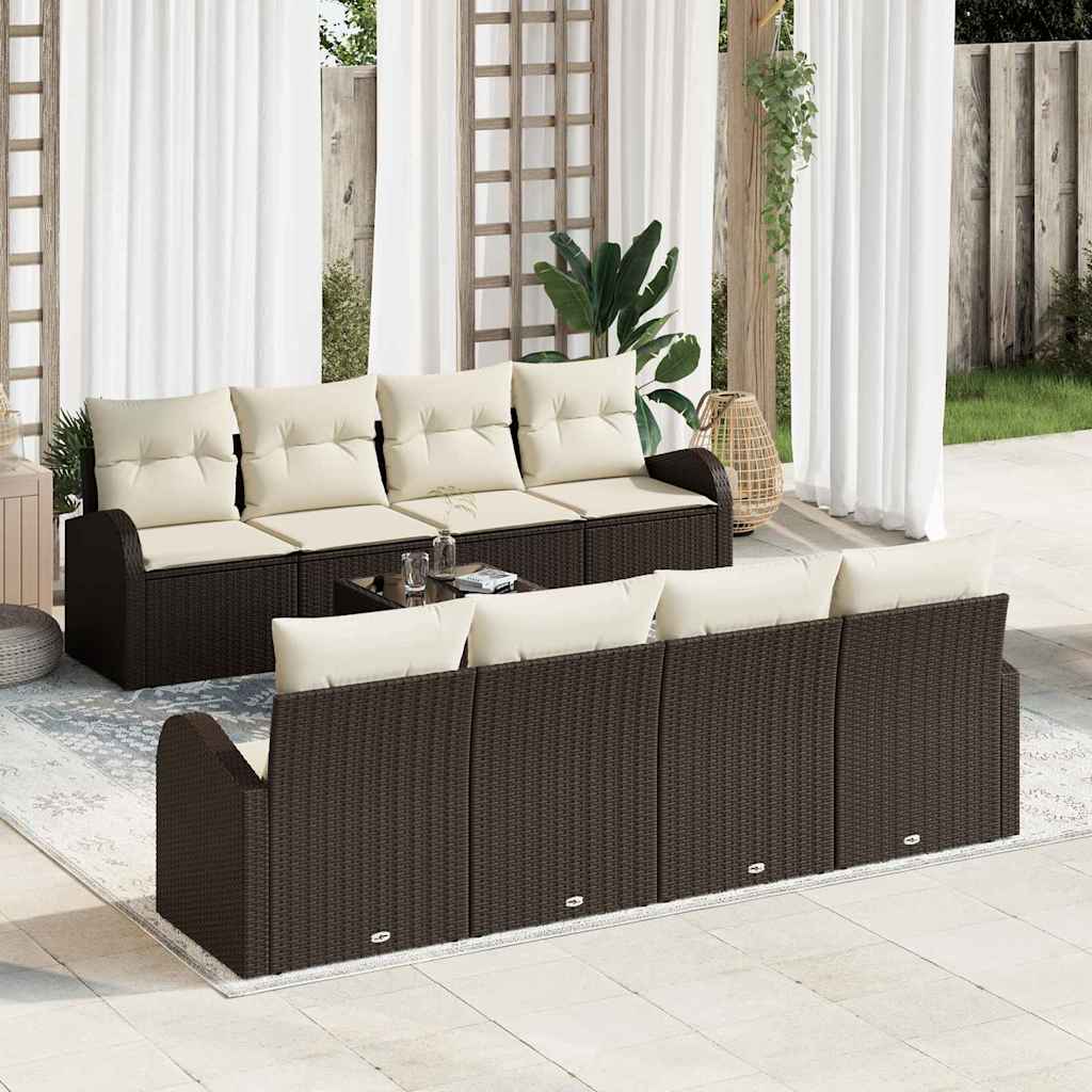 Havesofa Sæt Brun 55 x 55 x 37 cm polyrattan