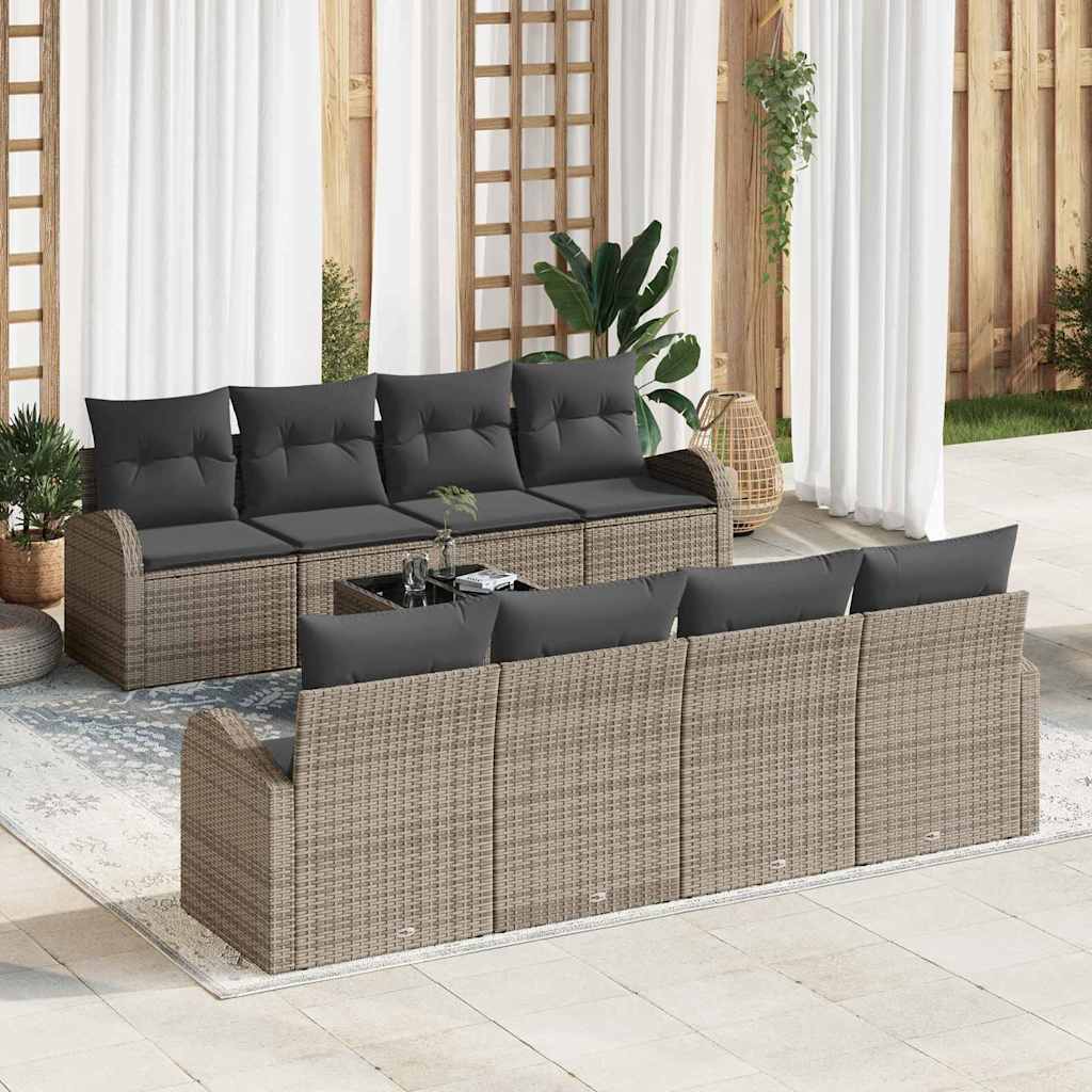 Havesofa Sæt Grå 55 x 55 x 37 cm polyrattan