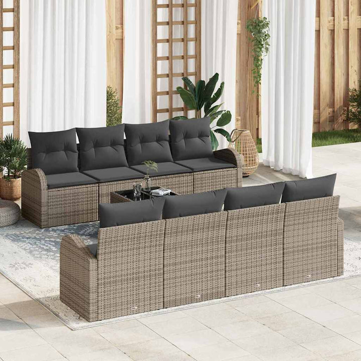 Havesofa Sæt Grå 55 x 55 x 37 cm polyrattan