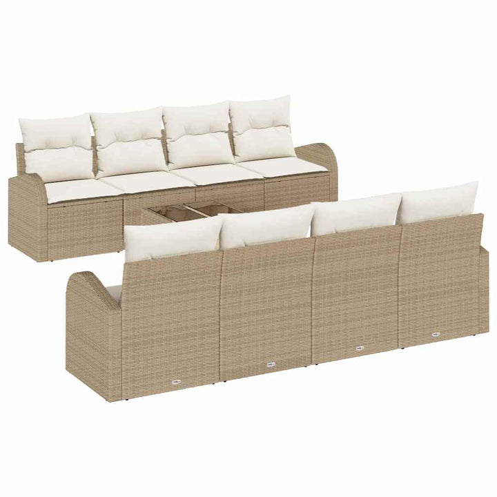 Havesofa Sæt Beige 55 x 55 x 37 cm polyrattan