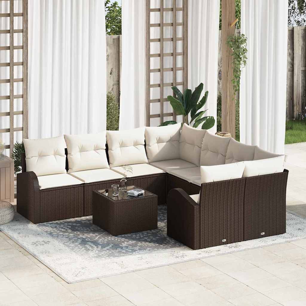 Havesofa Sæt Brun 55 x 55 x 37 cm polyrattan