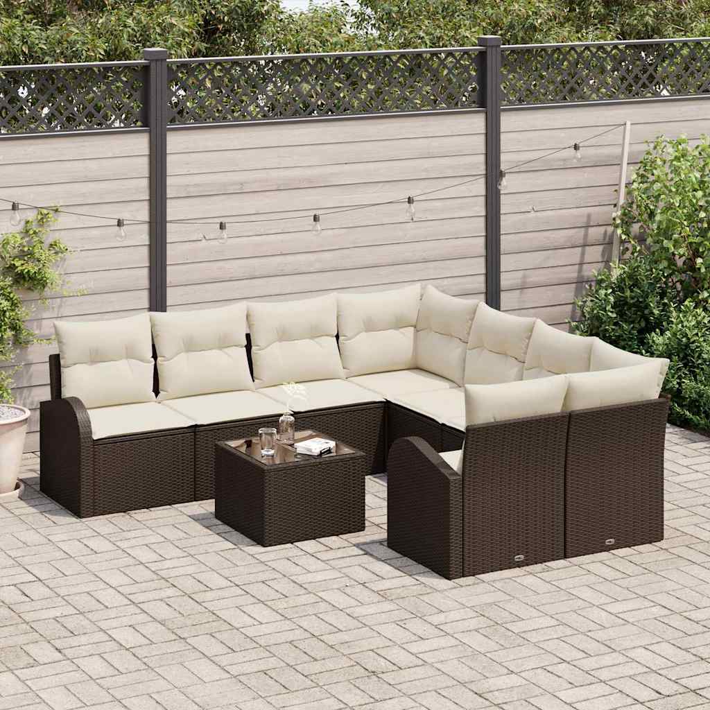 Havesofa Sæt Brun 55 x 55 x 37 cm polyrattan
