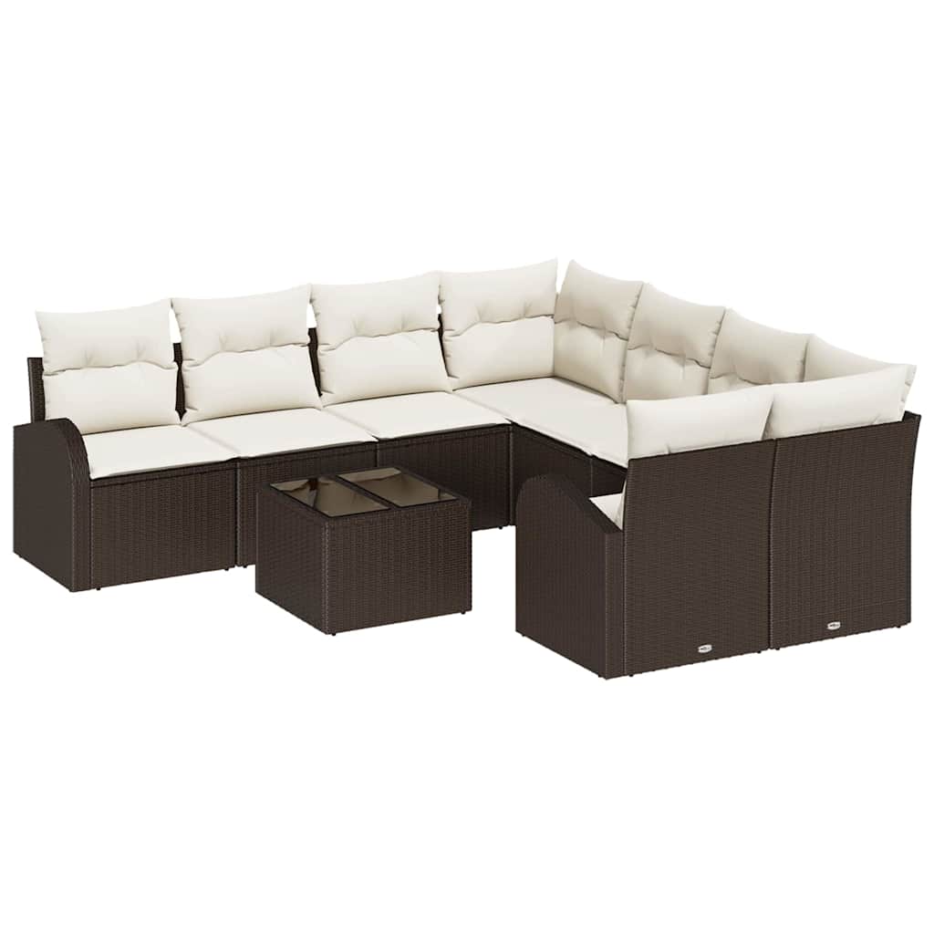 Havesofa Sæt Brun 55 x 55 x 37 cm polyrattan